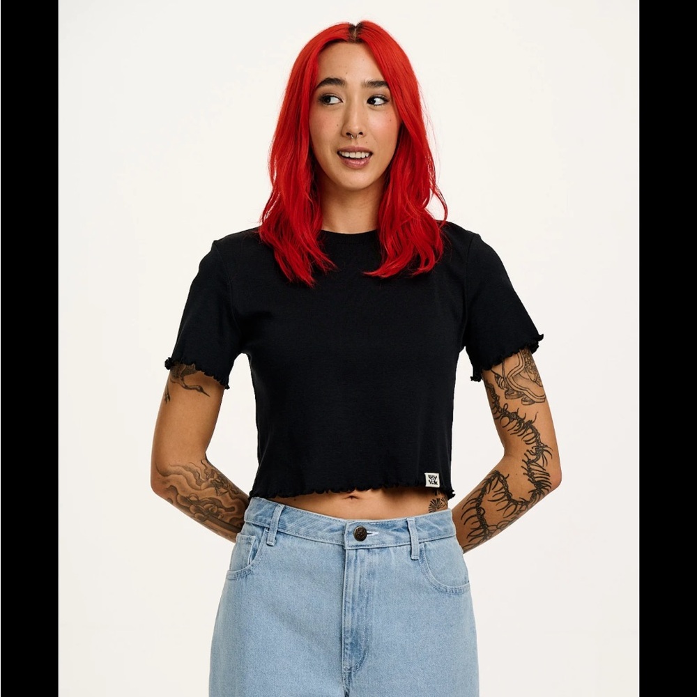 Lucy & Yak Black Crop Top